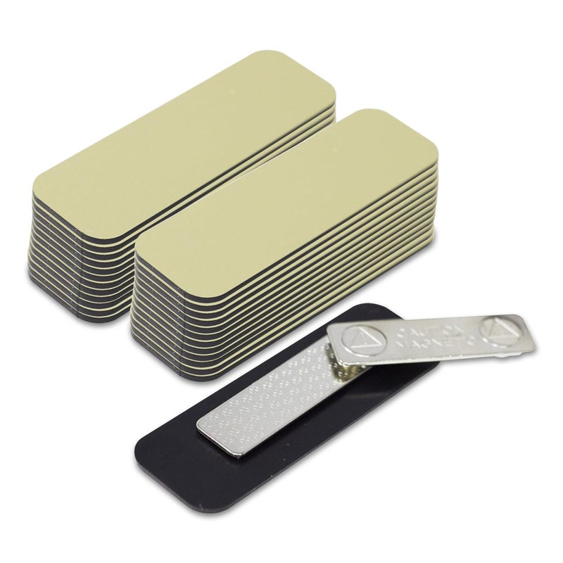 All Quality Brushed Gold Name Tag Blanks â€“ 25 Pack, 1" x 3", Round Corners, Durable Plastic Engravable Badges with Magnetic Backing â€“ All Quality Badges - Image 1